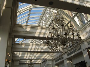 Glass ceiling Amstel Hotel Afternoon Tea Amsterdam Netherlands Amstel Intercontinental Hotel