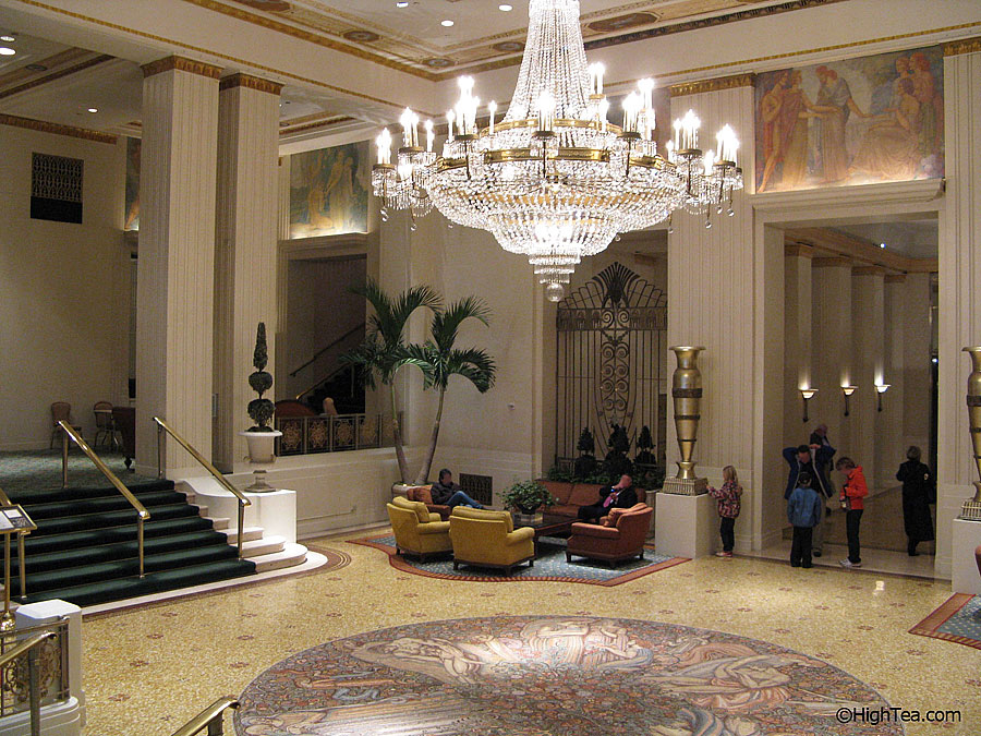Park Avenue lobby of Waldorf Astoria Hotel New York City Art Deco 1931