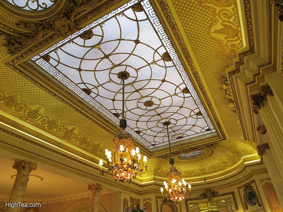 Ceiling of The Palm Court at The Ritz London Hotel