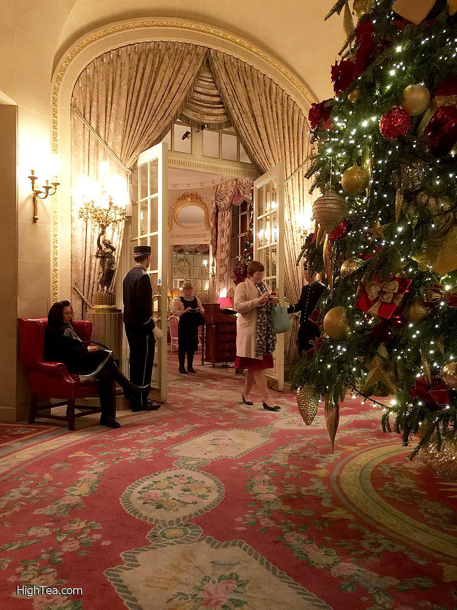 The Ritz London Lobby Decorated for Christmas