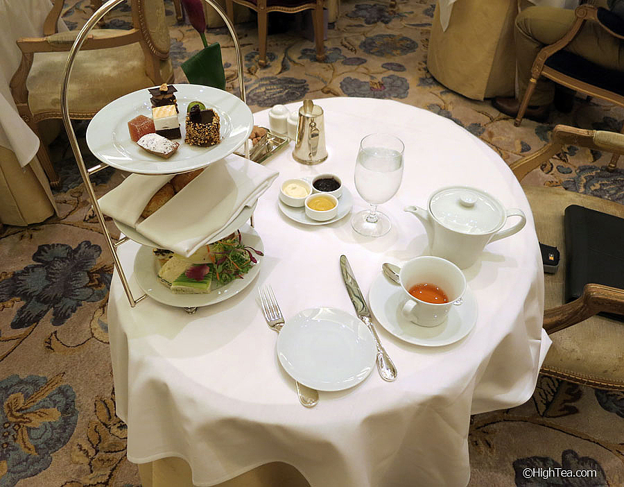 Table Setting for Afternoon Tea at Plaza Hotel New York in The Palm Court