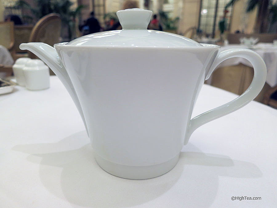 Bernardaud Porcelaine Teapot at The Plaza Hotel for afternoon tea