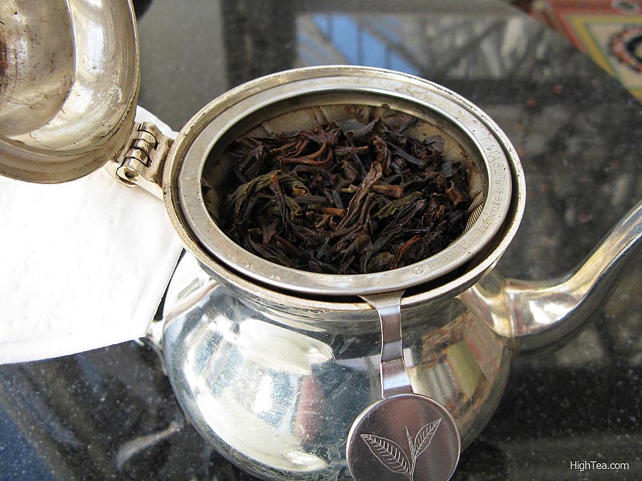 Formosa oolong tea in silver teapot Amstel Hotel Amsterdam afternoon tea