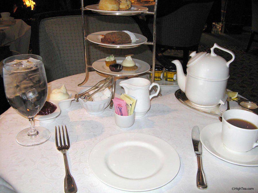 Table setting for afternoon tea at The Four Seasons Hotel Chicago